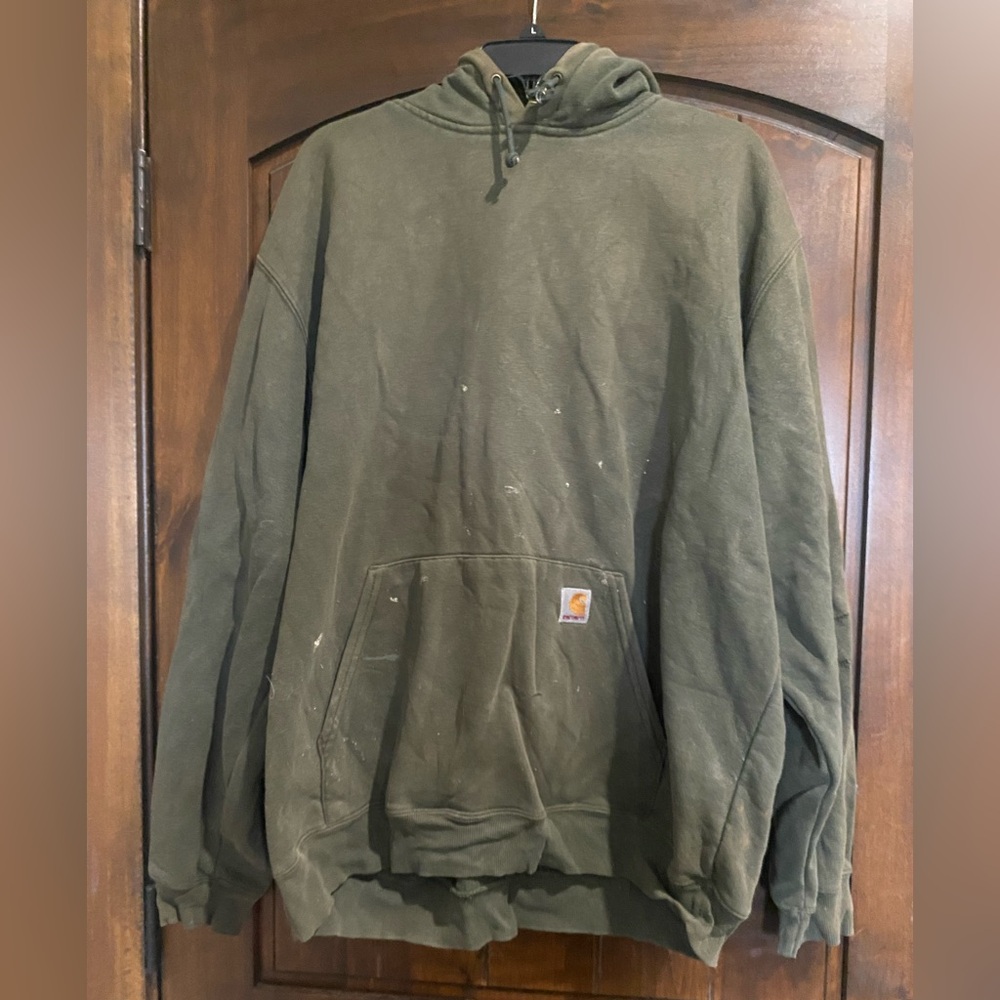 Carhartt Olive Green Pullover Hoodie